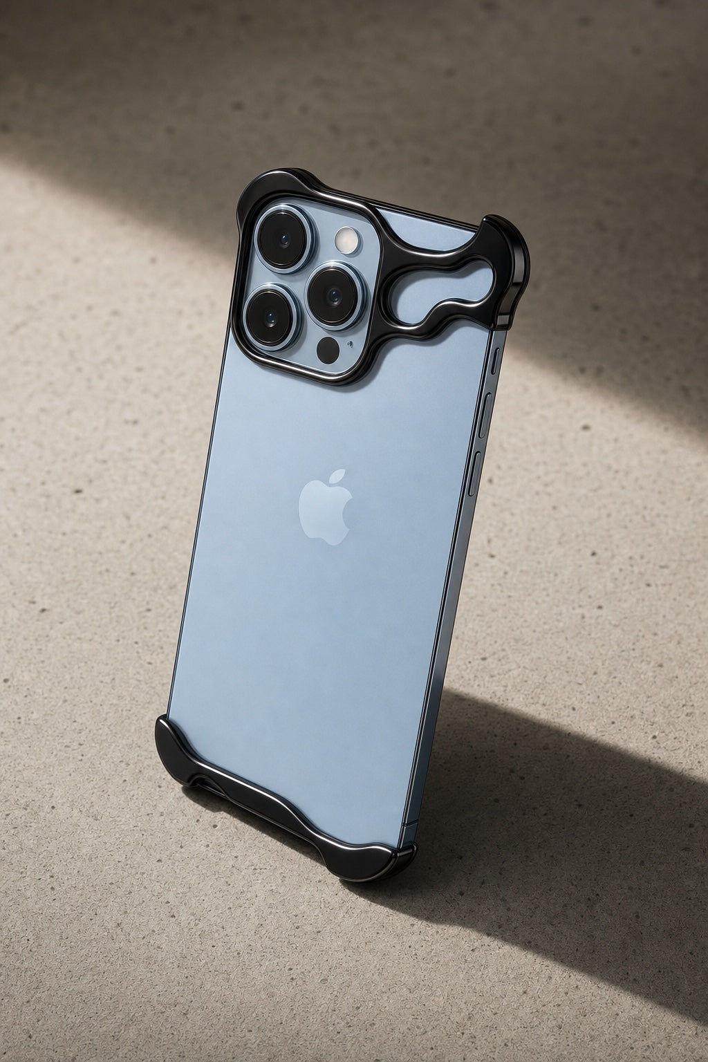 BARE черен на iPhone — изглед на бетон
